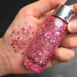 대형 스팽글 아이 섀도우 젤 리퀴드 글리터 무대 공연 학생 메이크업 실버 페인트 바디 스프레드 헤어 골드 펄의 그림