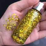 대형 스팽글 아이 섀도우 젤 리퀴드 글리터 무대 공연 학생 메이크업 실버 페인트 바디 스프레드 헤어 골드 펄의 그림