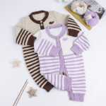 아기 양모 니트 옷 크롤링 옷의 그림