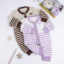 아기 양모 니트 옷 크롤링 옷의 그림