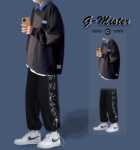 조수 남성의 잘 생긴 거짓 투피스 스웨터 남성 정장 봄과 가을 투피스 남성복 조수 전체 코디 세트의 그림