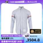 톰브라운 남성 캐주얼 스트라이프 옥스포드 롱 셔츠의 그림