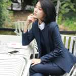 봄과 가을 여성 정장의 그림