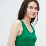 유니클로 버라이어티 T 여성 코튼 골지 크루넥 베스트 (하의)의 그림