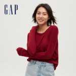 갭 여성 패션 라운드 긴 소매 티셔츠의 그림