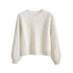 트위스트 라운드 넥 점퍼의 그림