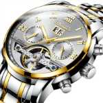 남성용 자동 기계식 시계의 그림