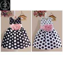여자 어린이 어린이 아기 드레스 여름 드레스 면 옷의 그림