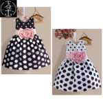 여자 어린이 어린이 아기 드레스 여름 드레스 면 옷의 그림