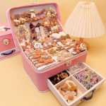 2023 생일 선물 새로운 어린 소녀 헤어 액세서리 세트 선물 상자 헤어 카드 머리 장식 쥬얼리 상자 어린이 헤어 클립 선물의 그림