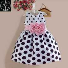 여자 어린이 어린이 아기 드레스 여름 드레스 면 옷의 그림