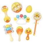 아기 장난감 0~1세 손 딸랑이 아기 조기 교육 시각 및 청각 그립 훈련 인공물 생후 3~6개월 8의 그림