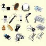 어린이 가정 시뮬레이션 미용 세트 상자 유치원 이발사 교구 역할 놀이 이발사 도구 상자 장난감의 그림