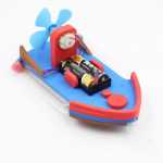 과학 작은 발명 DIY 수제 전기 수상 스피드 보트 기술 만들기 동력 부력 보트 과학 교육 실험 세트의 그림