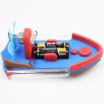 과학 작은 발명 DIY 수제 전기 수상 스피드 보트 기술 만들기 동력 부력 보트 과학 교육 실험 세트의 그림