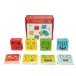 재미있는 얼굴 변경 루빅스 큐브 퍼즐 어린이 부모-자식 상호 작용 논리적 사고 훈련 장난감 퍼즐 데스크탑 게임의 그림