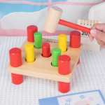 어린이 타악기 테이블 타악기 더미 음악 해머 박스 타악기 전단지 게임 아기 조기 교육 몬테소리 교구 유익한 지적 장난감의 그림