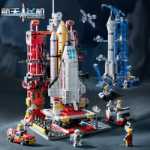 우주 왕복선 로켓 빌딩 블록 시리즈 소년 혜택 지능 조립 장난감 어린이 선물 교육 6-12 세의 그림
