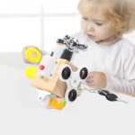 아기 바쁜 보드 어린이 바쁜 몬테소리 흥미 지혜 조기 학습 2세 3세 몬테소리 교구 1세 잠금 해제 장난감 블록의 그림