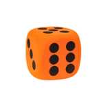 둥근 모서리 포인트 주사위 6면 재미있는 색상 어린이 교구 완구 소품 거품 사각형 체 대형 8cm의 그림