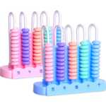 카운터 초등학교 1, 2 학년 다음 책 학습 보조 도구 주판 몬테소리 구슬 세기 초등학생 특수 학습 보조 도구 구슬 세기가있는 유치원 수학 대형 어린이 장난감 교과서 덧셈 및 뺄셈 인공물의 그림