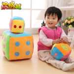 크리 에이 티브 귀여운 주사위 봉제 장난감 디지털 퍼즐 교구 체 인형 베개 인형 어린이 날 선물 여성의 그림