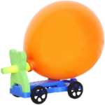 학생 과학 실험 풍선 반동 자동차 어린이 과학 기술 소규모 생산 소규모 발명 DIY 재료 패키지 학습 및 교육 보조 도구의 그림