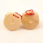 나무 딸랑이 너도밤나무 오르프 타악기 유아 음악 장난감 다다 댄스 보드 원형 댄스 보드 교구의 그림