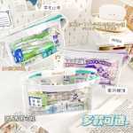 영감 텍스트 투명 연필 파우치 대용량 심플 인 고가 초등학생 문구 파우치 일본 귀여운 소녀 지퍼 파우치 중학생 보상 문구 상자 귀여운 작은 신선한 연필 파우치의 그림