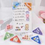 다기능 영감 텍스트 삼각형 클립 학생 창의적인 문서 시험지 종이 코너 클립 사무용 문구 작은 클립 넣기의 그림