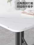 접이식 식탁 가정용 소형 가정용 초박형 다기능 접이식 테이블 직사각형 모조 암판 이동식 식탁의 그림