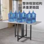 접이식 식탁 가정용 소형 가정용 초박형 다기능 접이식 테이블 직사각형 모조 암판 이동식 식탁의 그림