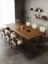 미국 복고풍 모든 단단한 나무 식탁과 의자 조합의 간단한 현대 소규모 가정 가정 레스토랑 협상 식탁의 그림