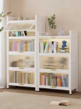 가정용 강철 책장 다층 문 방진 바닥 보관 캐비닛 어린이 연구 책장 철제 예술 보관 캐비닛의 그림