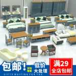 유럽 금형 실내 거실 소파 식당 침실 가구 모델 풀 세트 DIY 건물 집 모델 수제의 그림