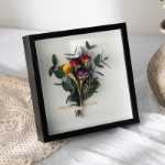 입체 중공 말린 꽃 사진 프레임 테이블 DIY 수제 선물 영원한 꽃 보존 상자 장미 표본 프레임의 그림