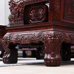 인도네시아 검은 사워 가지 나무 넓은 잎 회양목 중국 고전 고급 동양 마호가니 소파 마호가니 가구 거실 풀 세트의 그림