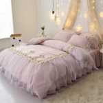 실크 4 피스 침구세트의 그림