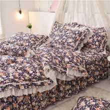 워싱 코튼 4 피스 침구 세트의 그림