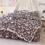 워싱 코튼 4 피스 침구 세트의 그림