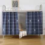 기숙사 침대 커튼 낮은 이층 정전 통기성 패브릭 커튼 학생 기숙사 침대 커튼 이층 침대 유니버설 싱글 침대 서라운드 커튼의 그림