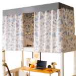 학생 기숙사 침대 커튼 상부 이층 암막 상부 및 하부 이층 커튼 커튼 인클로저 커튼 기숙사 방 칸막이 커튼 테이블 커튼 인스 윈드 일본식 gr의 그림