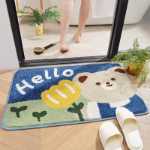 귀여운 새로운 욕실 미끄럼 방지 바닥 매트 카펫 실내 가정용 가정용 침실 두꺼운 바닥 봉제 발 매트 DJ의 그림
