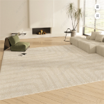 스칸디나비아 거실 카펫 커피 테이블 카펫 침실 바닥 쿠션 가정용 빨 수없는 소파 침대 옆 시니어 라이트 고급 방 방음 매트의 그림