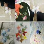 패션 나비 자수 핫 스탬핑 천 패치의 그림