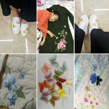 패션 나비 자수 핫 스탬핑 천 패치의 그림