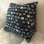 침대 머리 쿠션 소파 베개 사무실 코튼 캔버스 요추 등받이 침대 오래된 거친 천 삼각형 쿠션 허리 베개의 그림