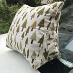 침대 머리 쿠션 소파 베개 사무실 코튼 캔버스 요추 등받이 침대 오래된 거친 천 삼각형 쿠션 허리 베개의 그림