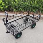 4륜 평판 트레일러 접이식 견인 트럭 가정용 트롤리 평판 트럭 정적의 그림