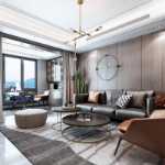 리노베이션 풀 패키지 수리 회사 인테리어 장식 효과 디자인 오래된 집 리노베이션 빌라 장식 리모델링의 그림